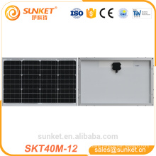 custom design made solar panel 40w with solar panel cleaning system